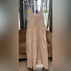 Beige corset style cotton dress